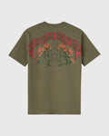 Pom Pom Banner Tee Olive Green