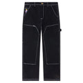 Messy Stitched Work Pants Black