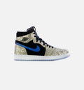 Air Jordan 1 Zoom CMFT Gold Laser Mens Lifestyle Shoes Gold Black Blue Free Shipping