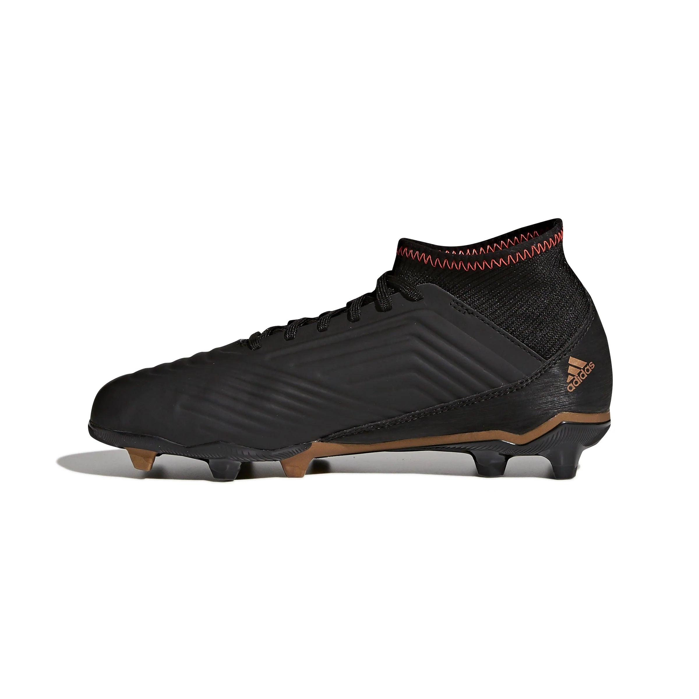 adidas Predator 183 FG Firm Ground Youth Soccer Cleats Black White Solar Red