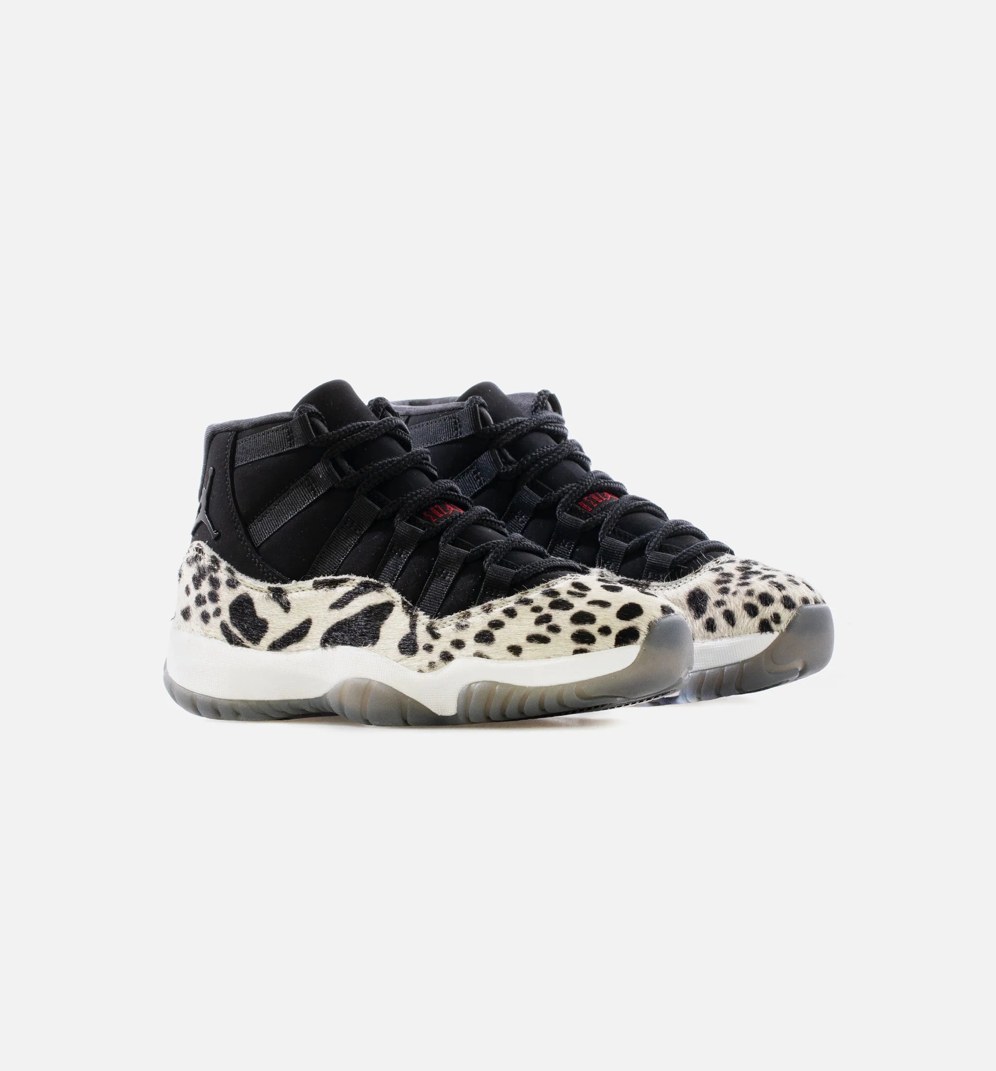 Air Jordan 11 Retro Black and White Womens Lifestyle Shoe Black Sail White Gym Red Free Shipping