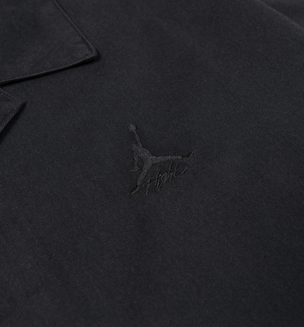 Essential Statement Button Up Mens Short Sleeve Black