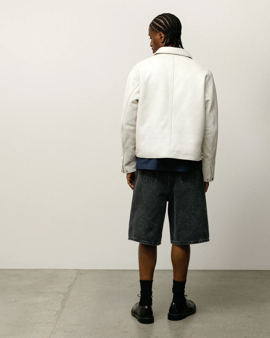 GARAGE JACKET CRACKED LEATHER