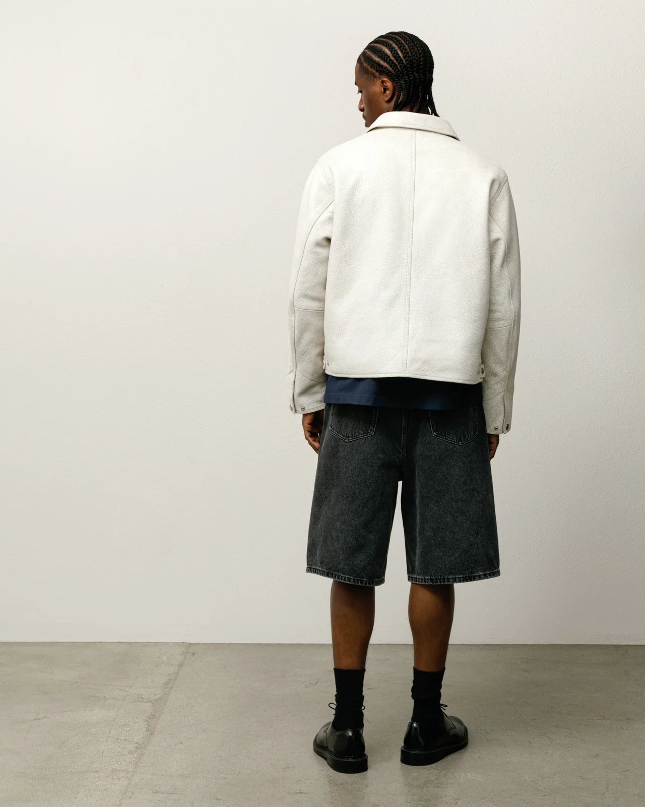 GARAGE JACKET CRACKED LEATHER