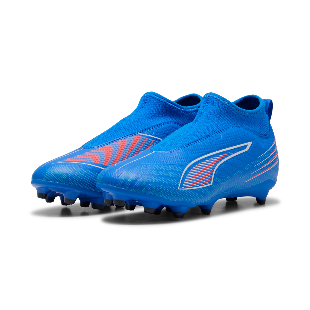 PUMA Ultra 6 Match Laceless FG AG Firm Multi Ground Kids Soccer Cleats Blue White
