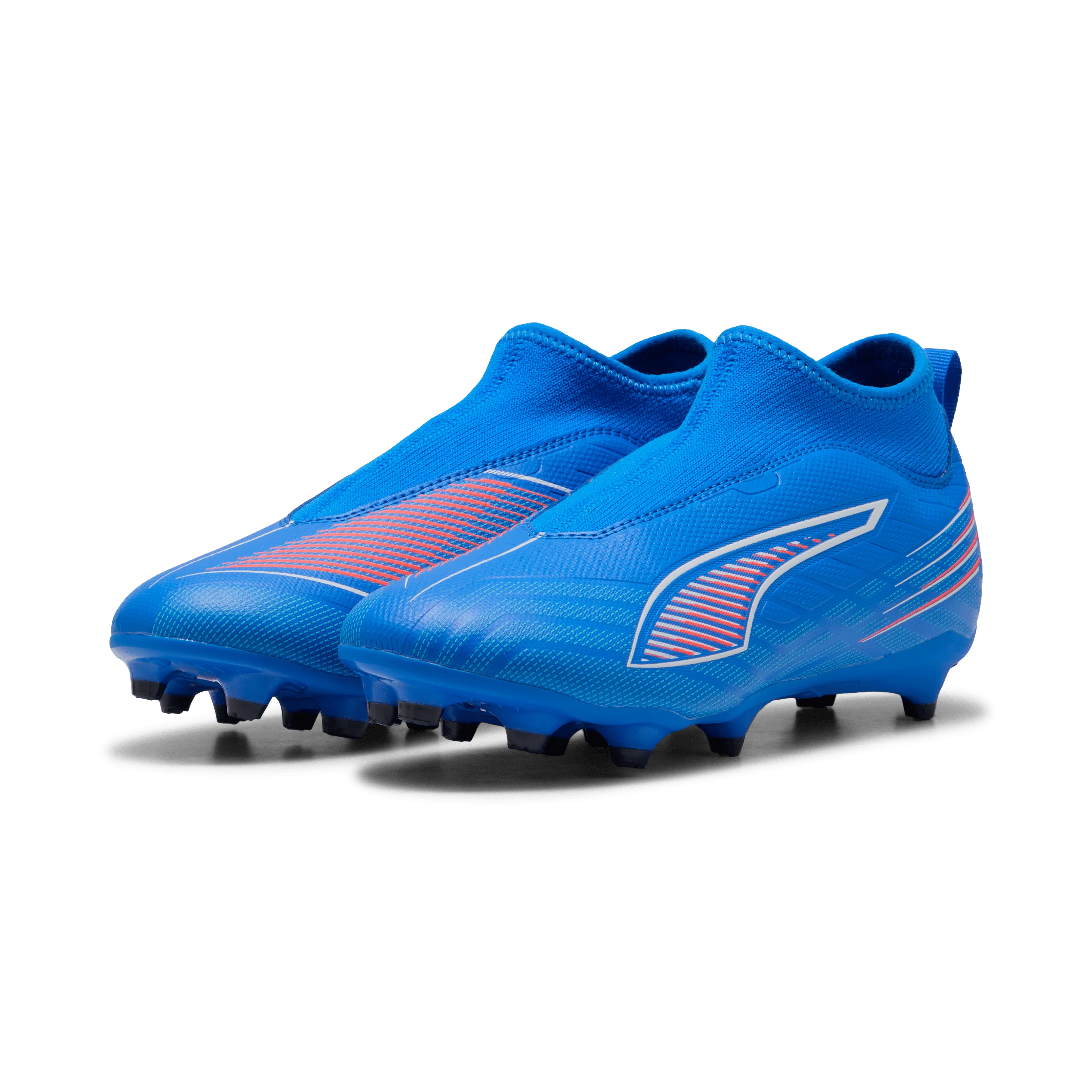 PUMA Ultra 6 Match Laceless FG AG Firm Multi Ground Kids Soccer Cleats Blue White