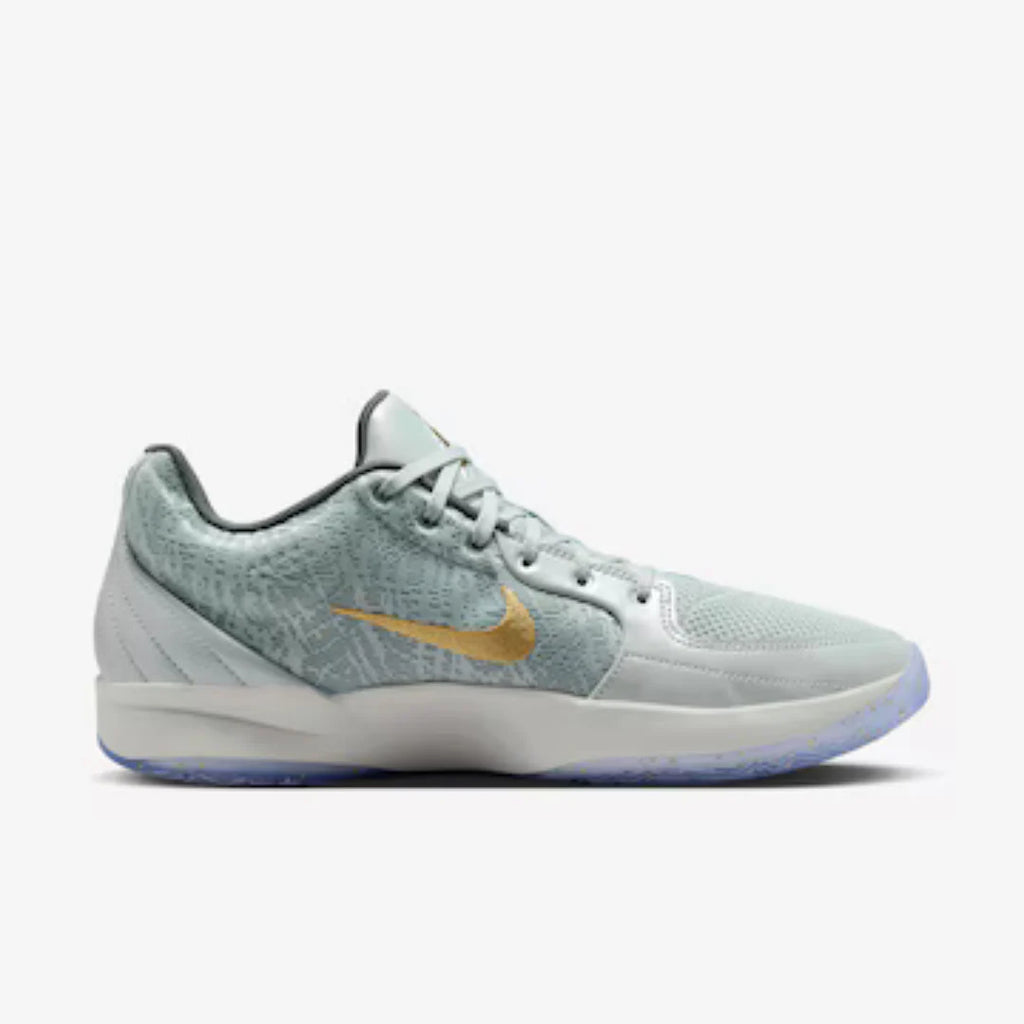 Tênis Nike Ja 2 Tree Top Light Silver and Metallic Gold
