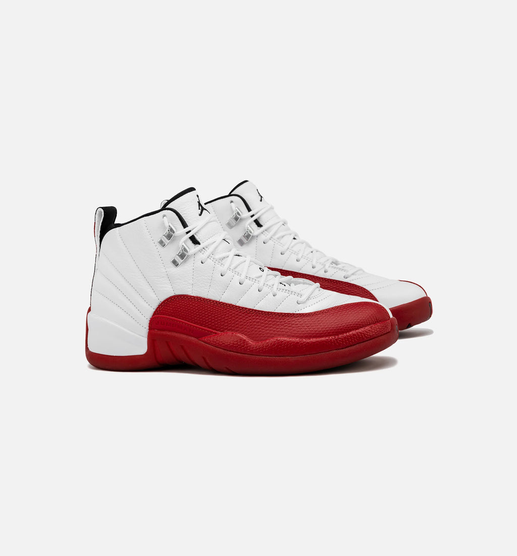 Air Jordan 12 Retro Cherry Mens Basketball Shoe Red White Free Shipping
