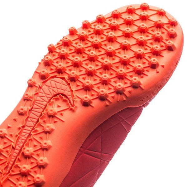 Nike Junior HyperVenom Phelon II TF Tuft Soccer Cleats Bright Crimson Orange
