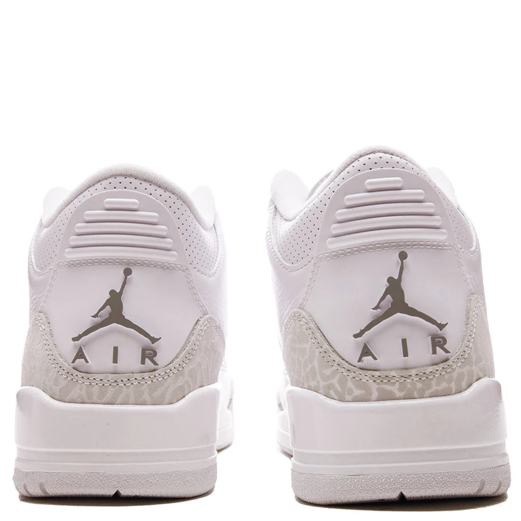 Air Jordan 3 Retro Pure Money White Metallic Silver