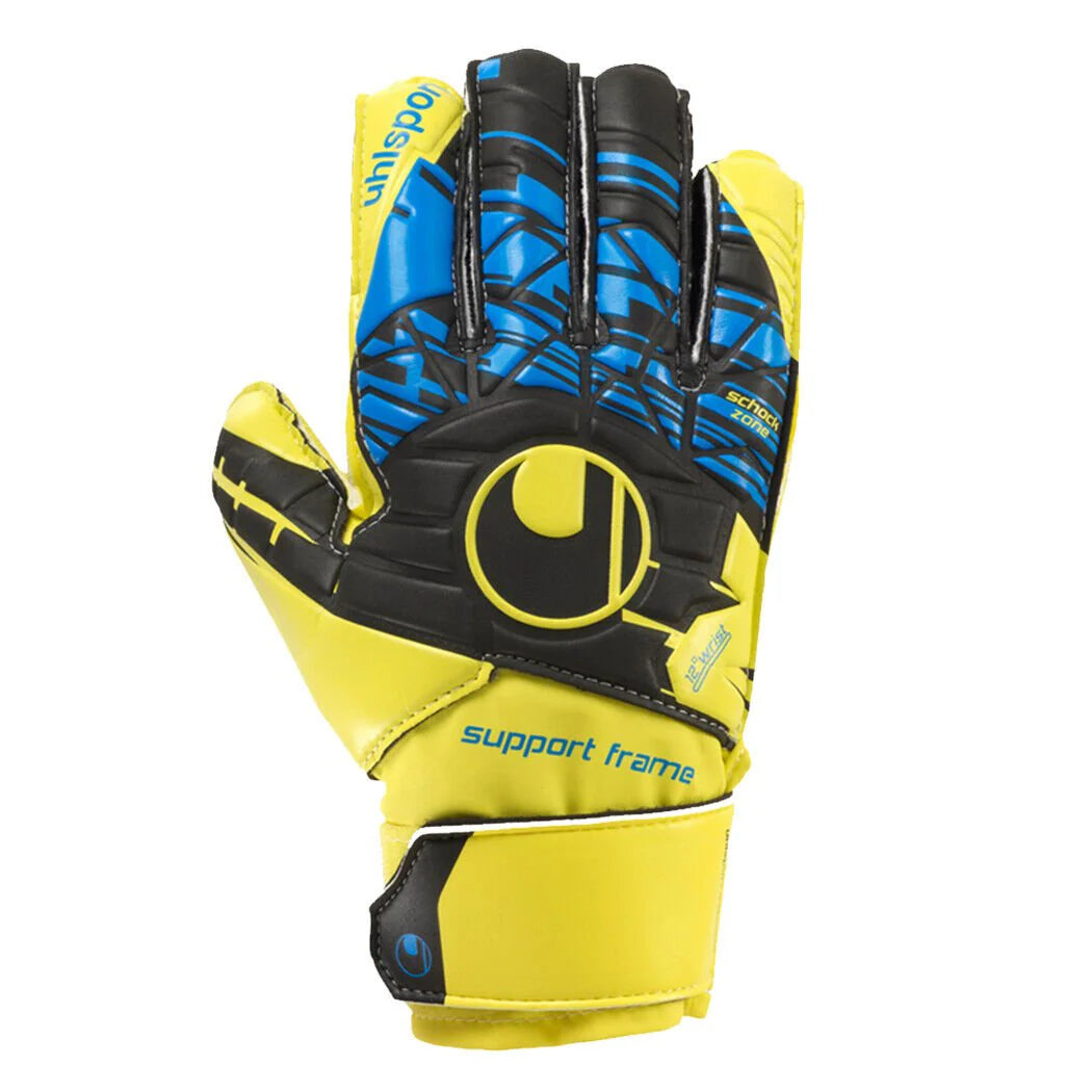Uhlsport Kids Eliminator Soft SF Junior Goalkeeper Gloves Yellow Black Blue