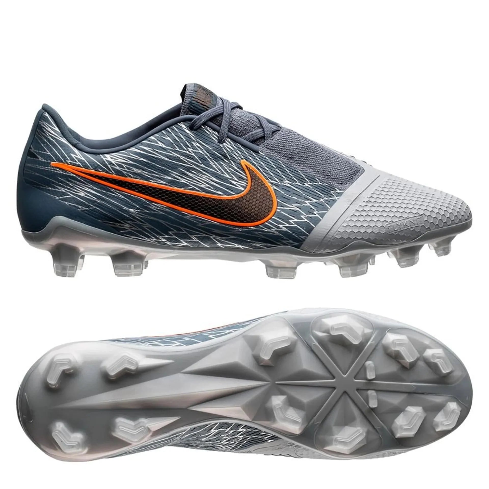 Nike Phantom Venom Elite FG Firm Ground Soccer Cleats Wolf Grey Black Armory Blue