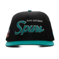 9FIFTY A Frame Curved Hardwood Classics Script Snapback San Antonio Spurs