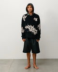 FLORAL ROLL NECK SWEATER