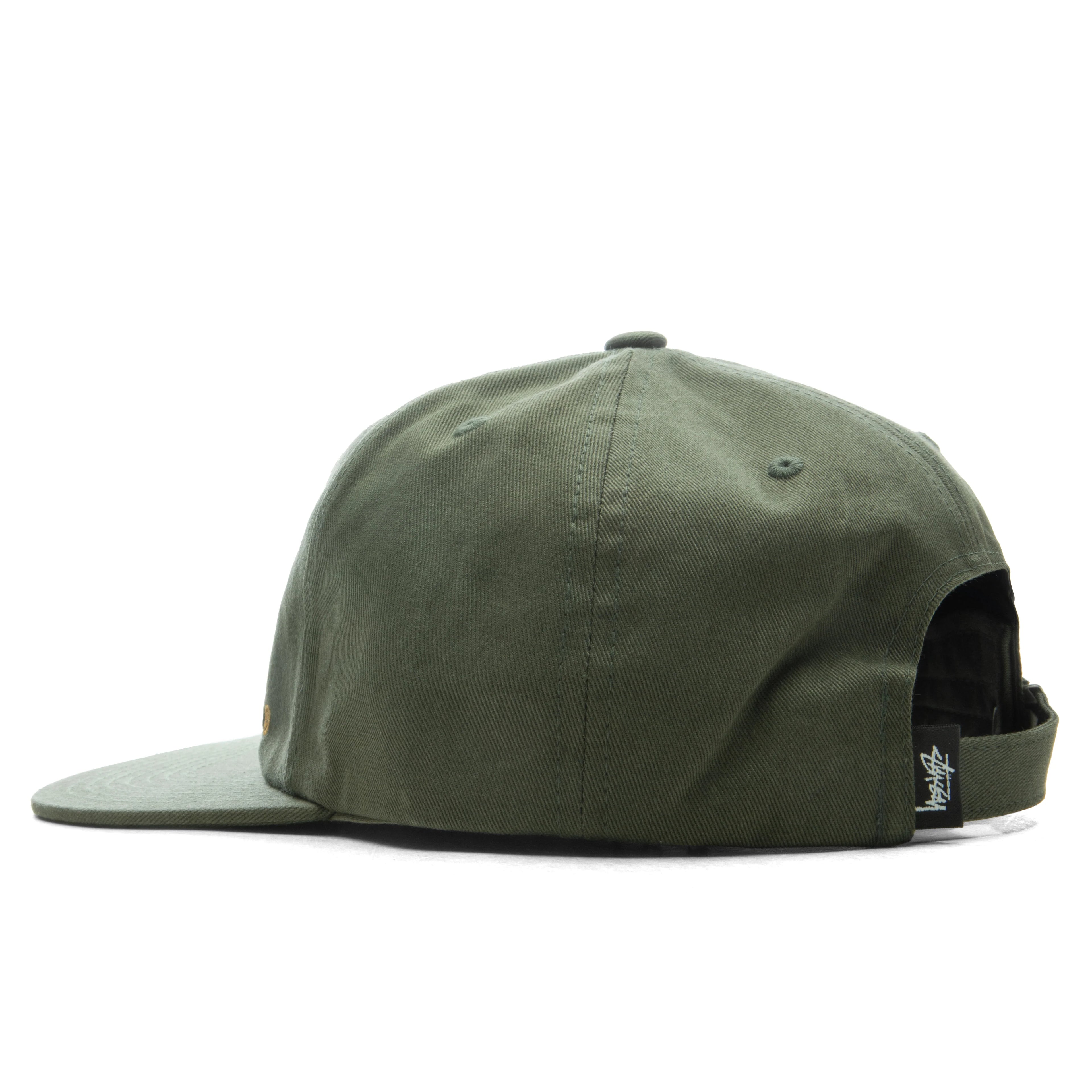 Mid Depth Stu Arch Strapback Olive