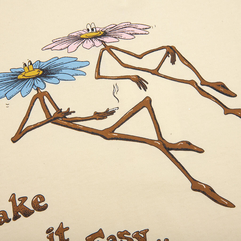 Take It Easy Tee Black White