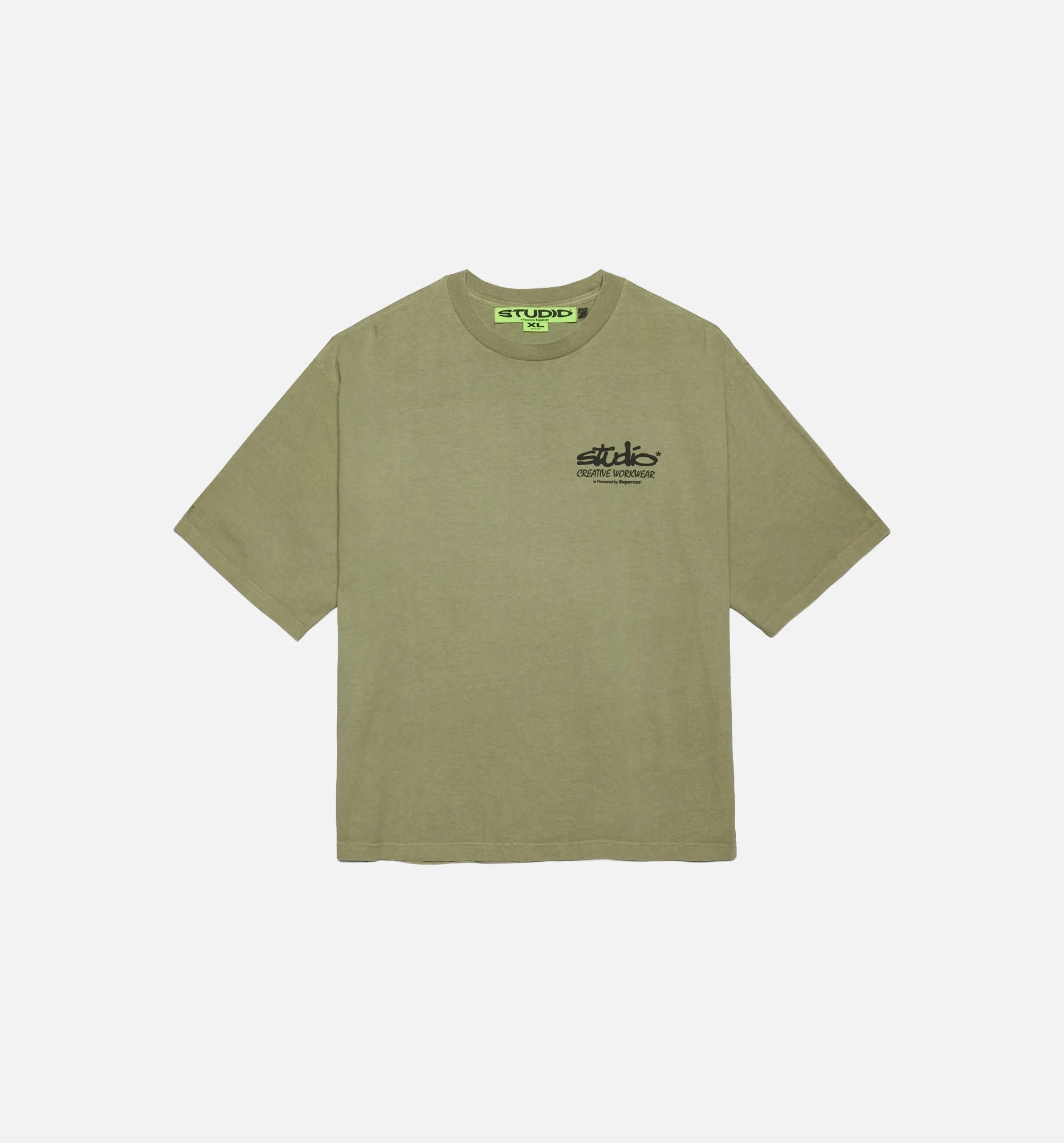 Studio CWW Logo Mens Short Sleeve Shirt Green