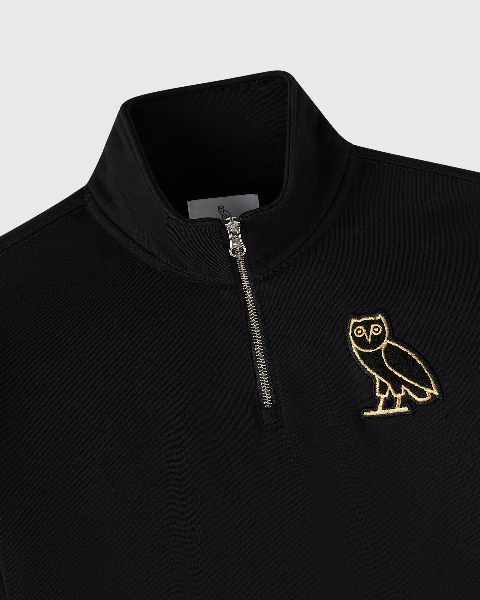 Signature Quarter Zip Mockneck Black