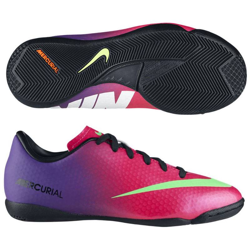 Nike Mercurial Victory IV IC Youth Indoor Soccer Shoes Fireberry Green