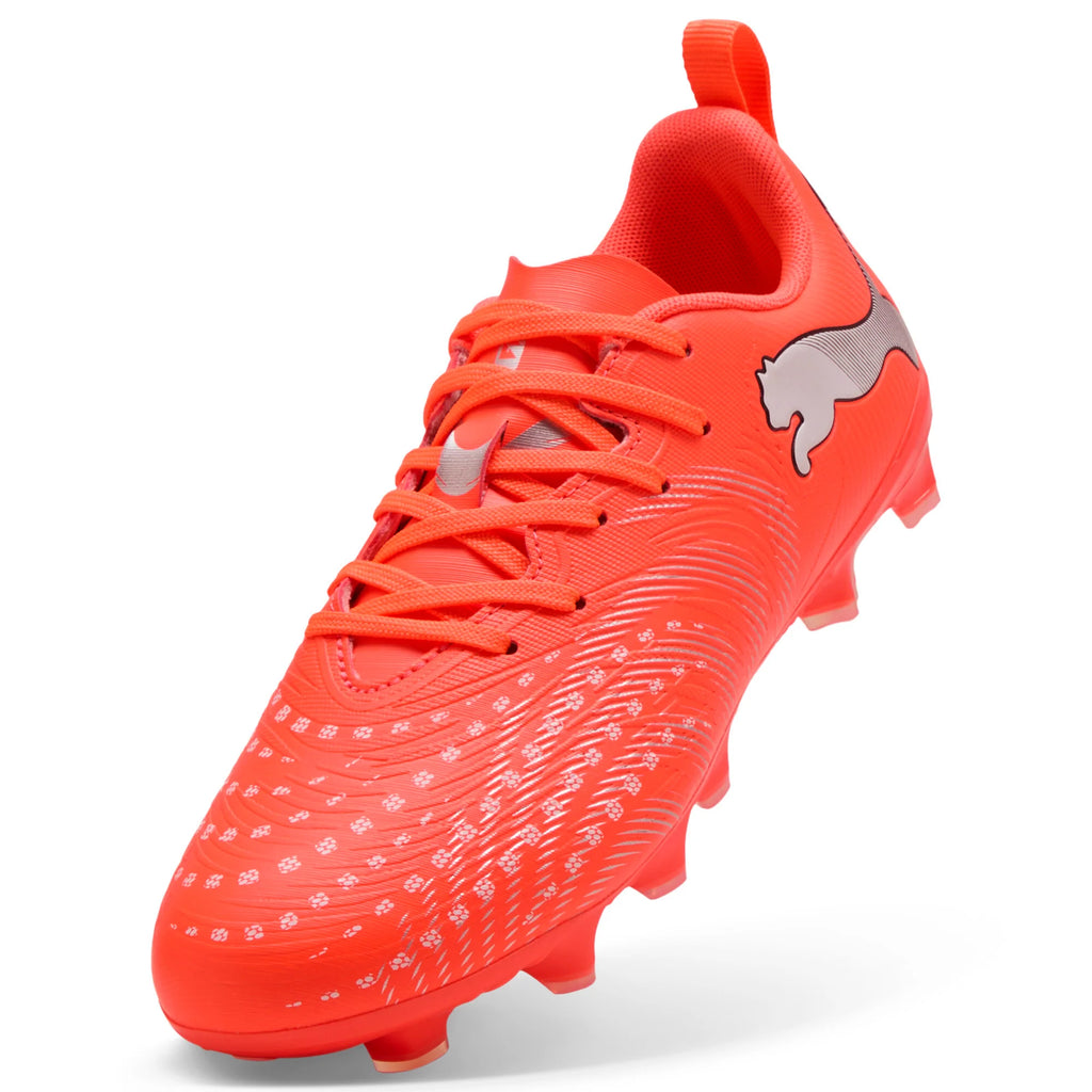 PUMA Future 9 Play FG AG Firm Multi Ground Youth Soccer Cleats Red White Black