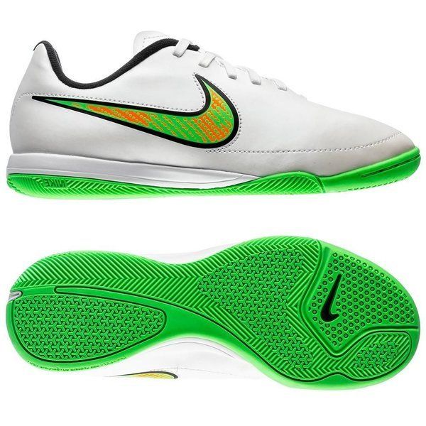 Nike JR Magista Onda IC Indoor Soccer Shoes White Black Total Orange