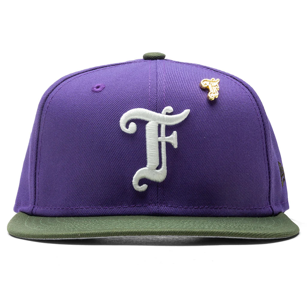 Feature x New Era Old English F Snapback New Orchid Cilantro