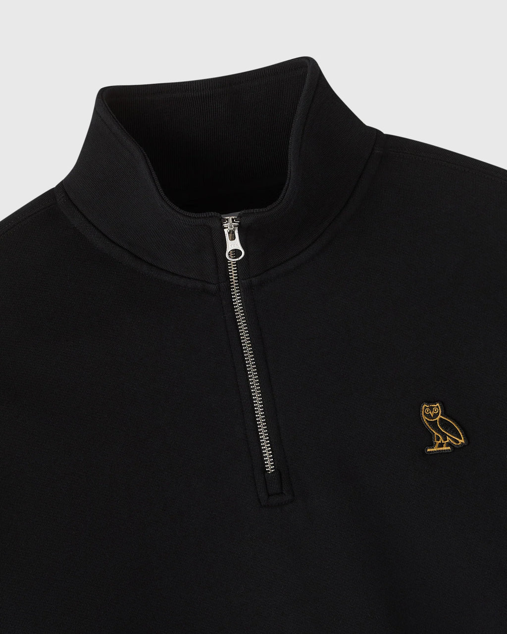 Classic Quarter Zip Mockneck Sweatshirt Black
