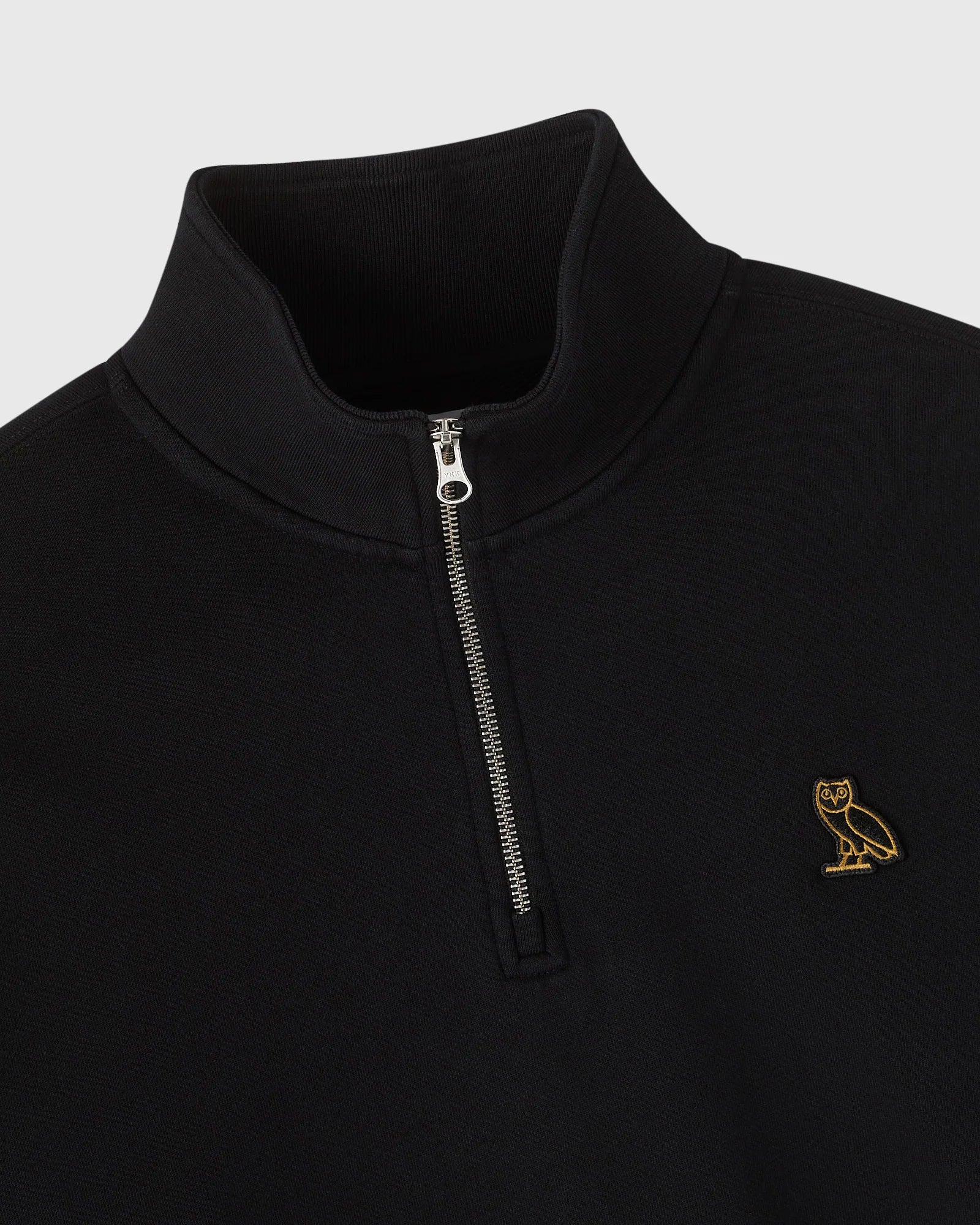 Classic Quarter Zip Mockneck Sweatshirt Black