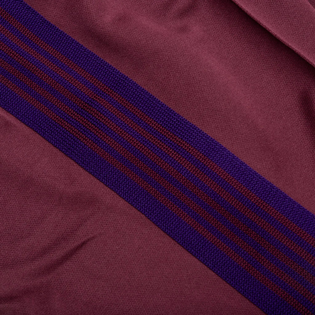 Narrow Track Pant Poly Smooth Wine