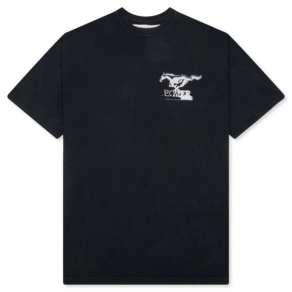 Mustang Cross T Shirt Hard Washed Black