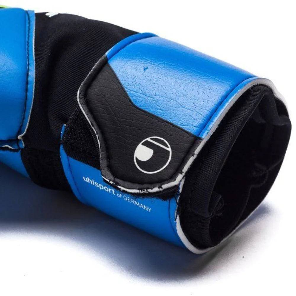Uhlsport Eliminator Soft RF Competition Goalkeeper Gloves Black Blue Power Green