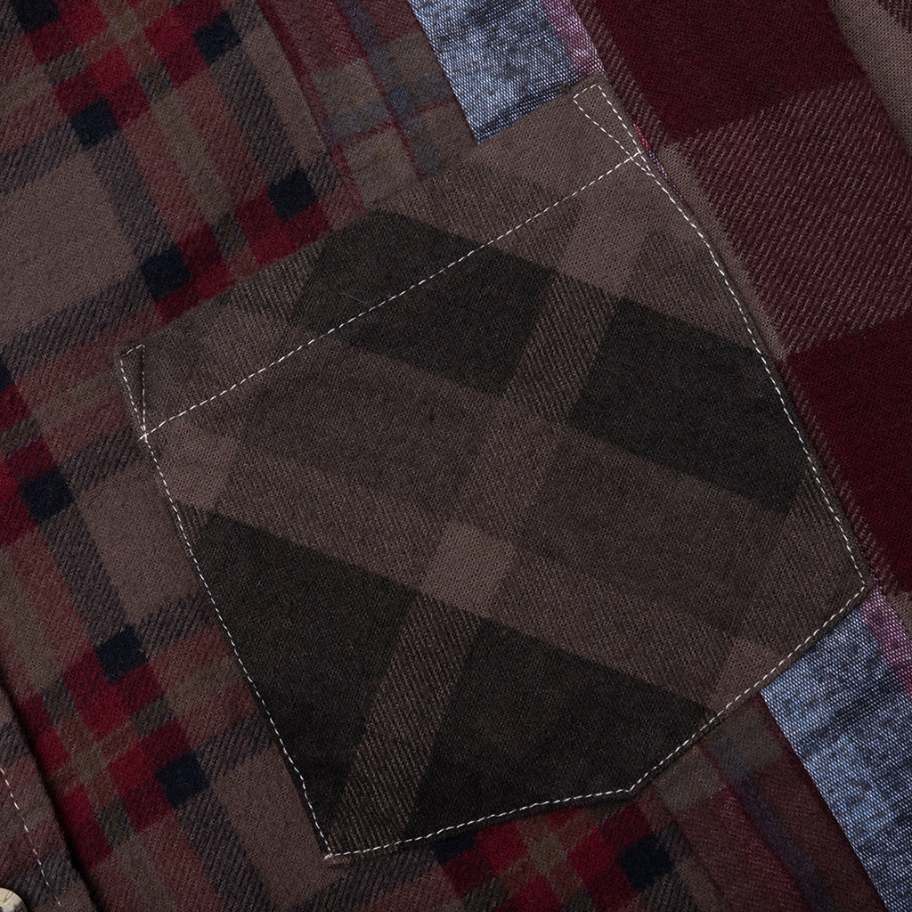 Over Dye 7 Cuts Shirt Brown