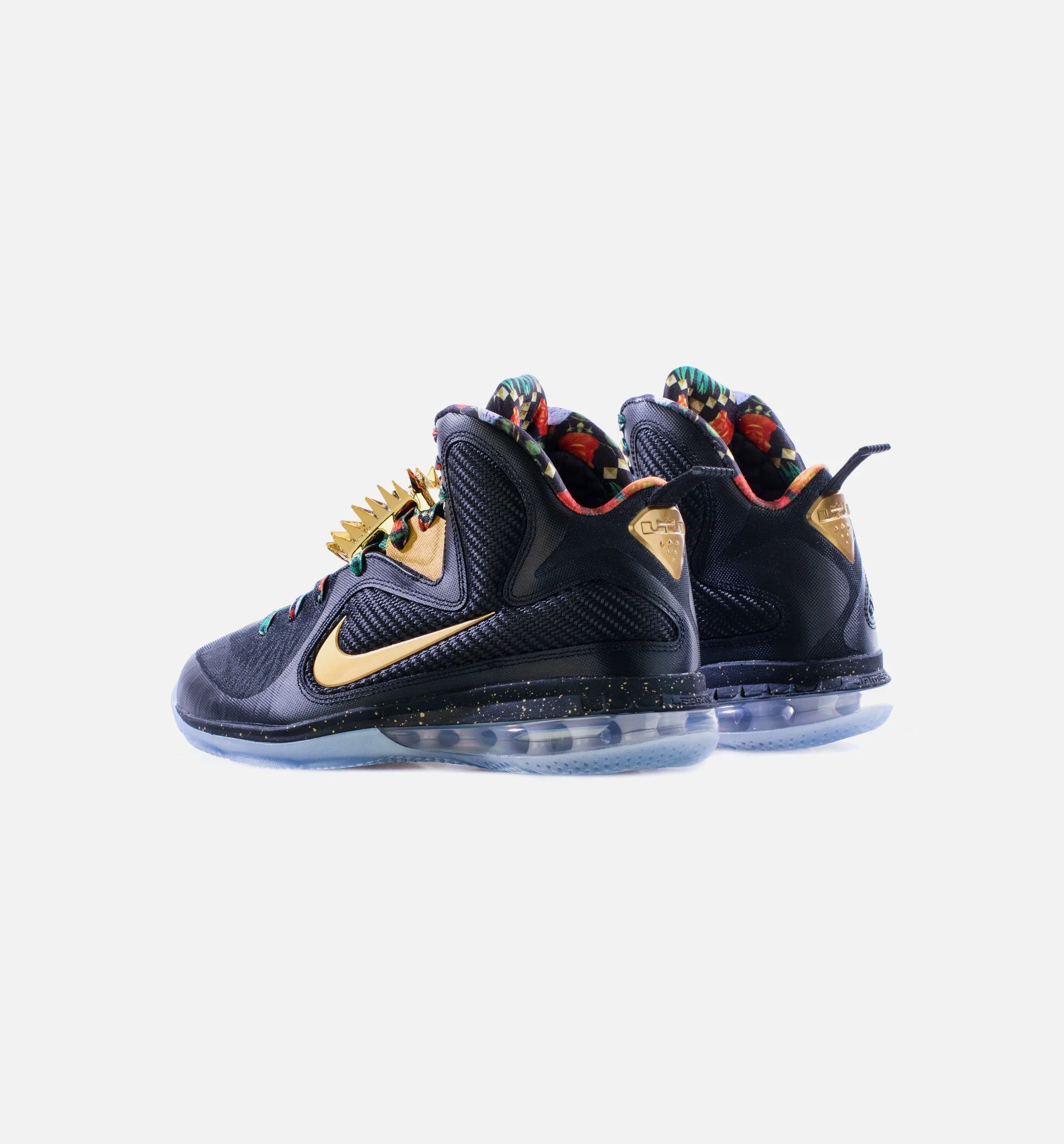 LeBron 9 Watch The Throne Mens Basketball Shoe Black Metallic Gold
