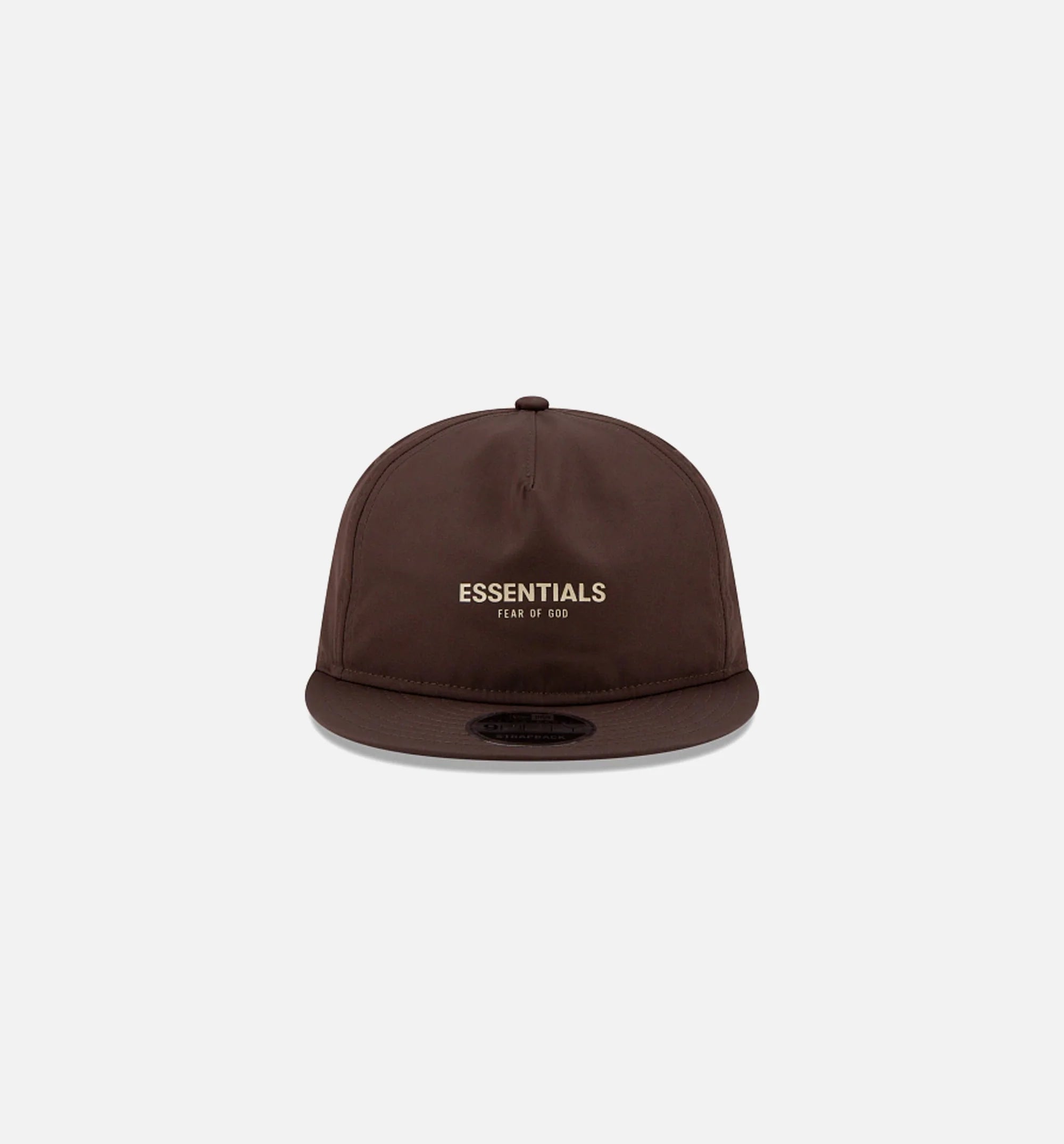 Walnut Fear Of God Essentials Retro Crown 9Fifty Strapback Mens Hat Brown