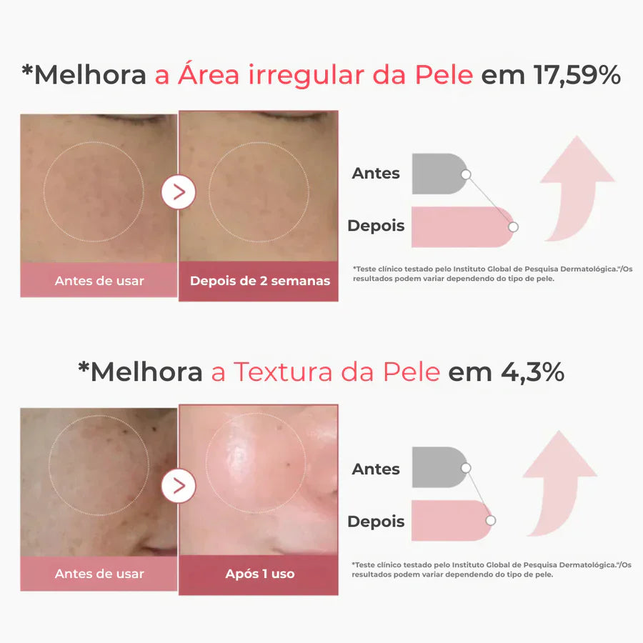 Soro Shot PDRN Colágeno Rosa Glow e Elasticidade