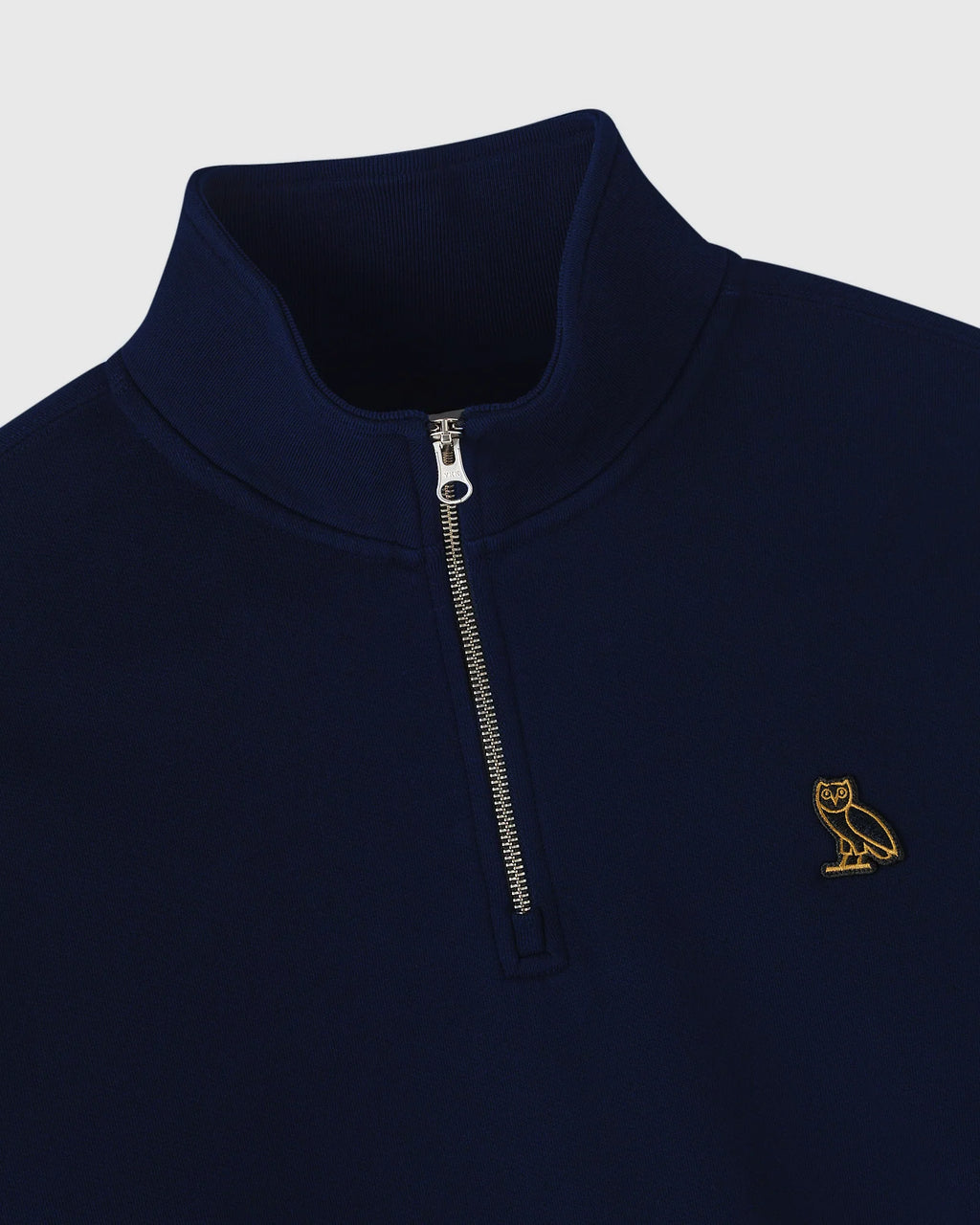 Classic Quarter Zip Mockneck Sweatshirt Navy