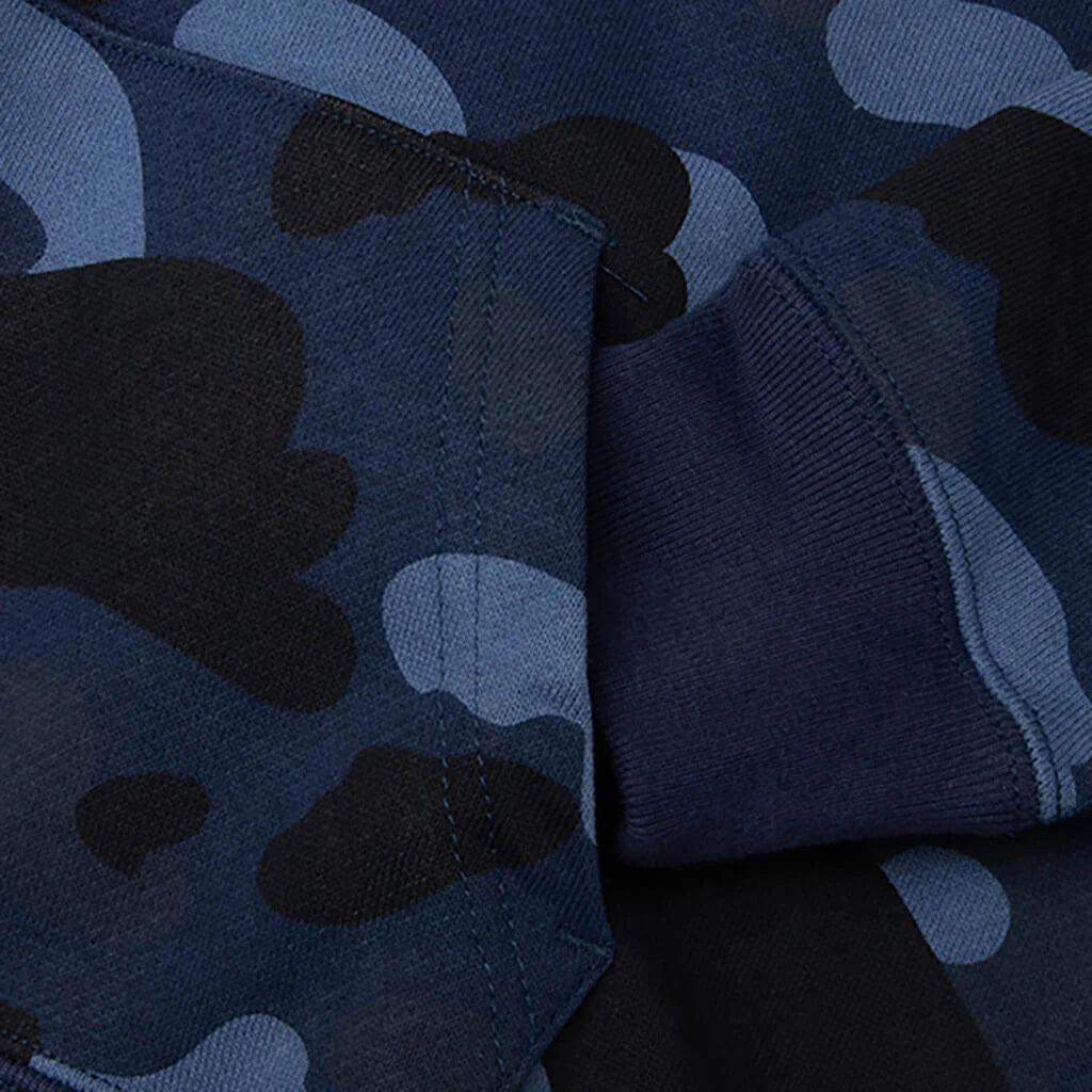 Kids Color Camo Ape Head Relaxed Fit Pullover Hoodie Navy