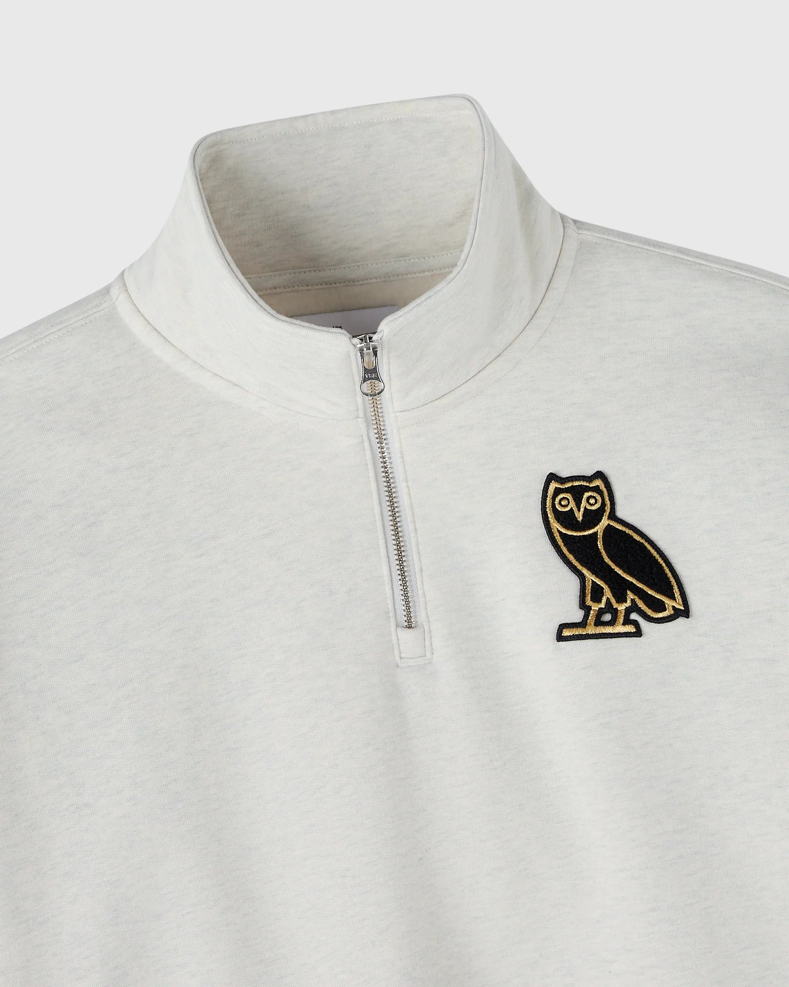 Signature Quarter Zip Mockneck Ash Heather Grey