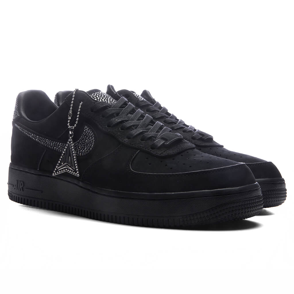 Nike x Ja Morant Air Force 1 Luxe Swarovski Black Metallic Silver Cobalt Bliss