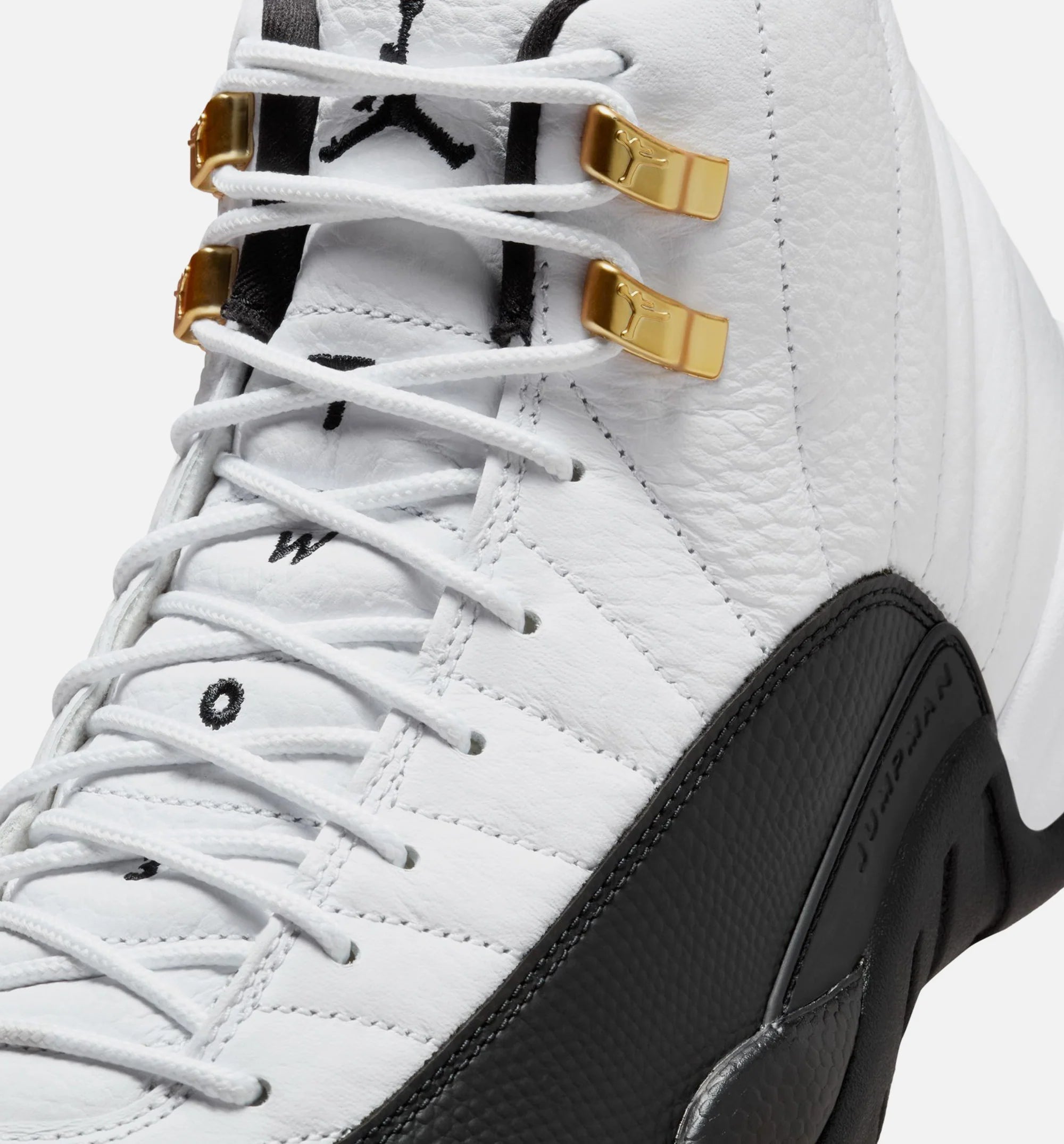 Air Jordan 12 Retro Taxi Mens Lifestyle Shoe White Black Taxi