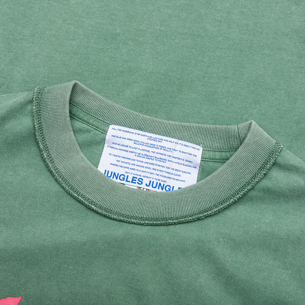 Good Morning Cops Vintage Wash Tee Washed Green