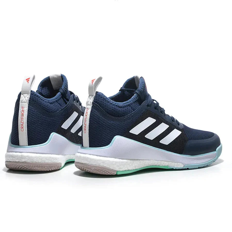 Tênis Adidas Crazyflight Mid Azul Branco Preto