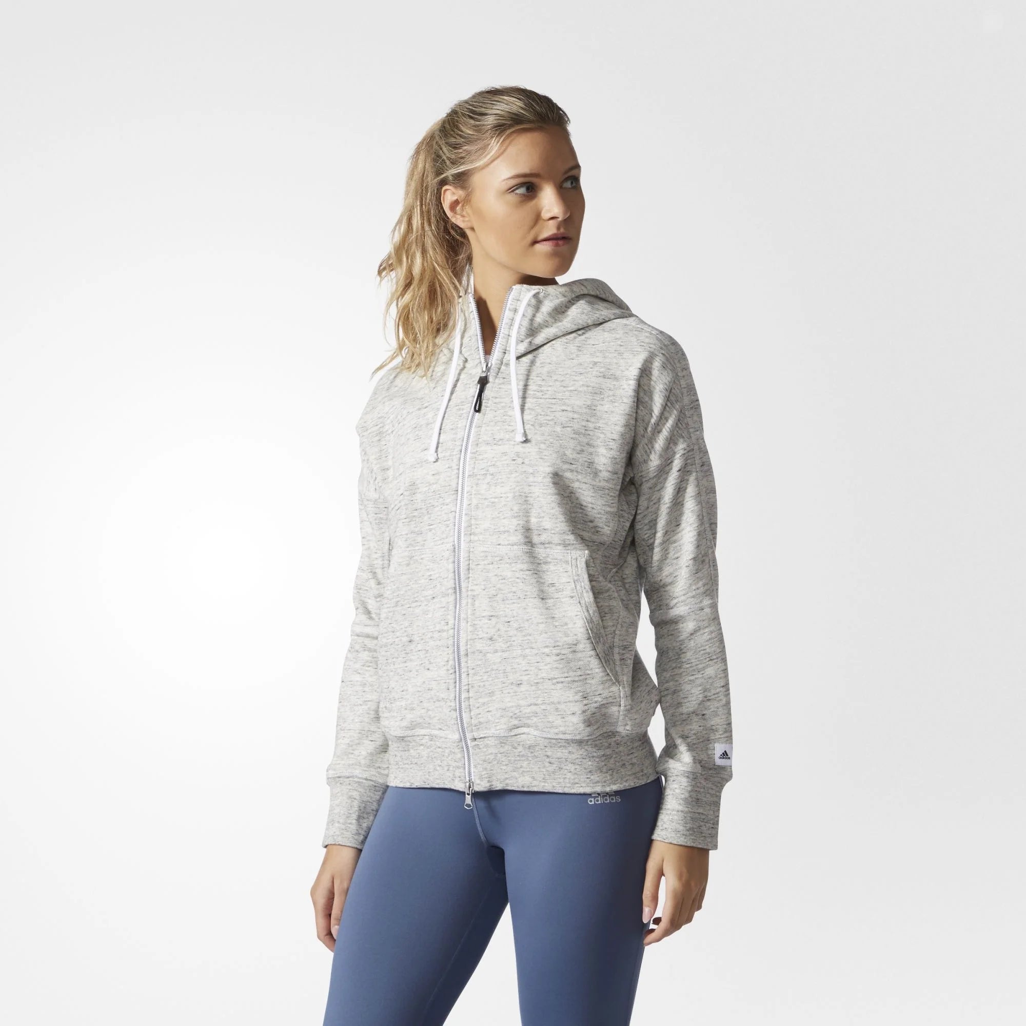 adidas Athletics X Reigning Champ French Terry Hoodie Womens Grey White