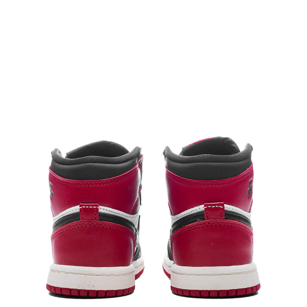 Air Jordan 1 Retro High OG Black Toe Reimagined TD White Black Varsity Red Sail