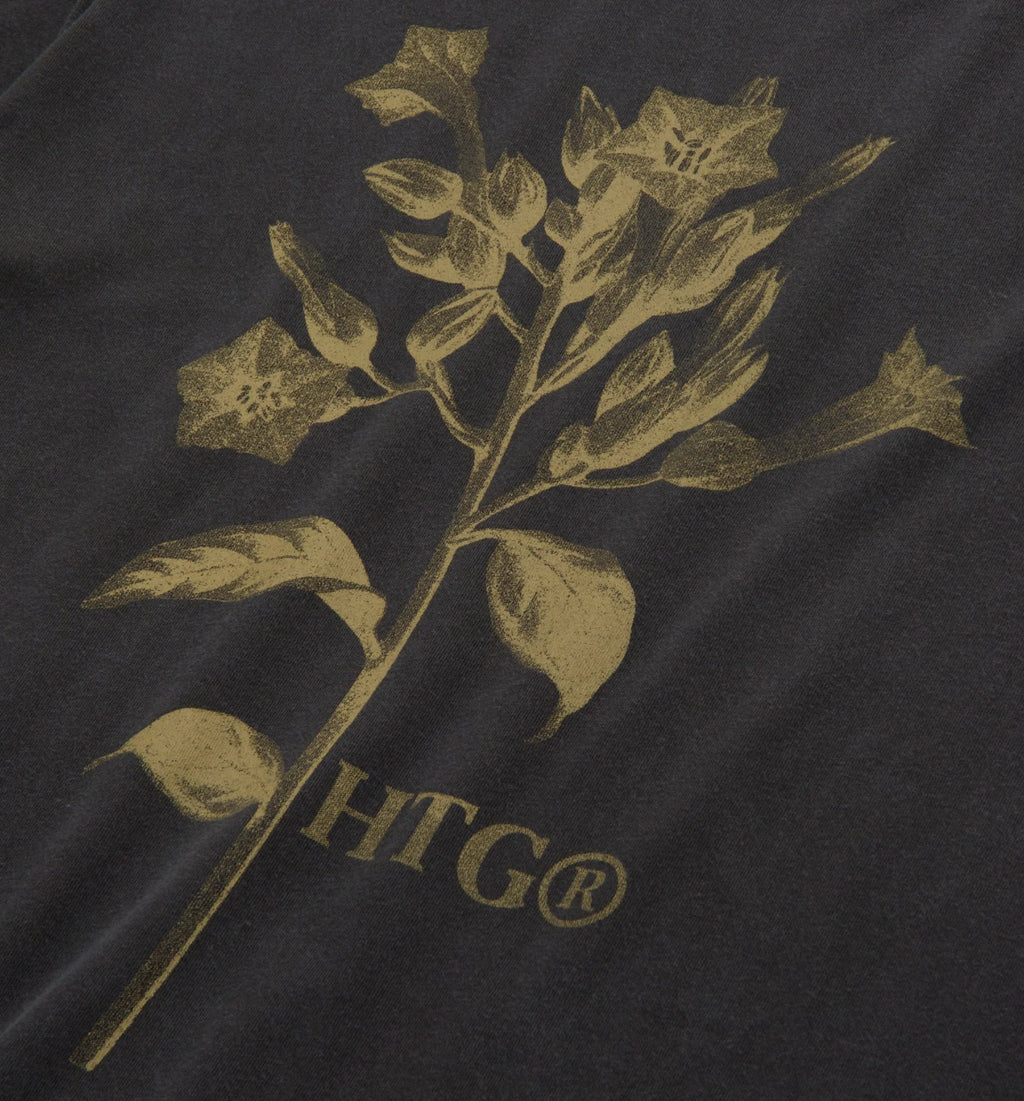 Tobacco Flowers Mens Short Sleeve Shirt Black