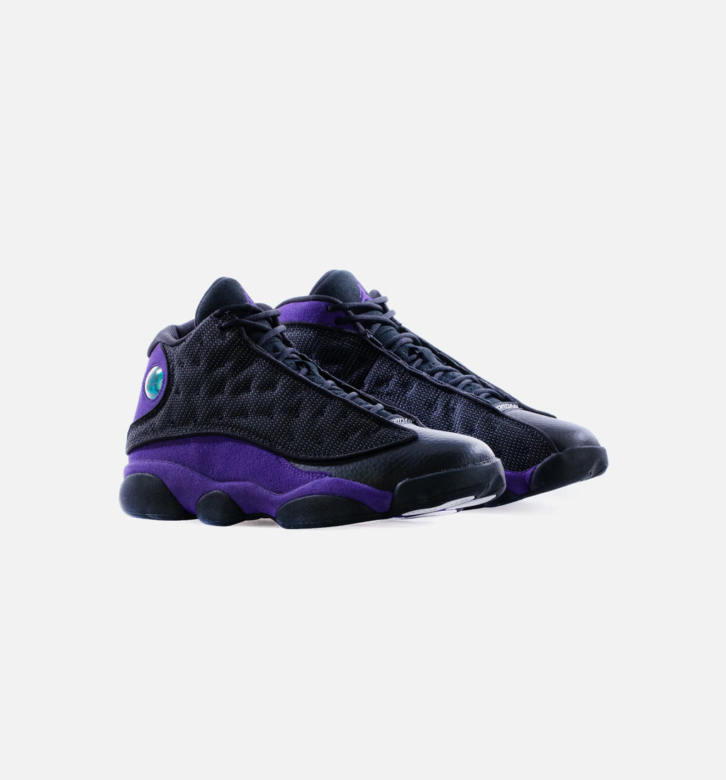 Air Jordan 13 Retro Court Purple Mens Lifestyle Shoe Black White Court Purple Free Shipping