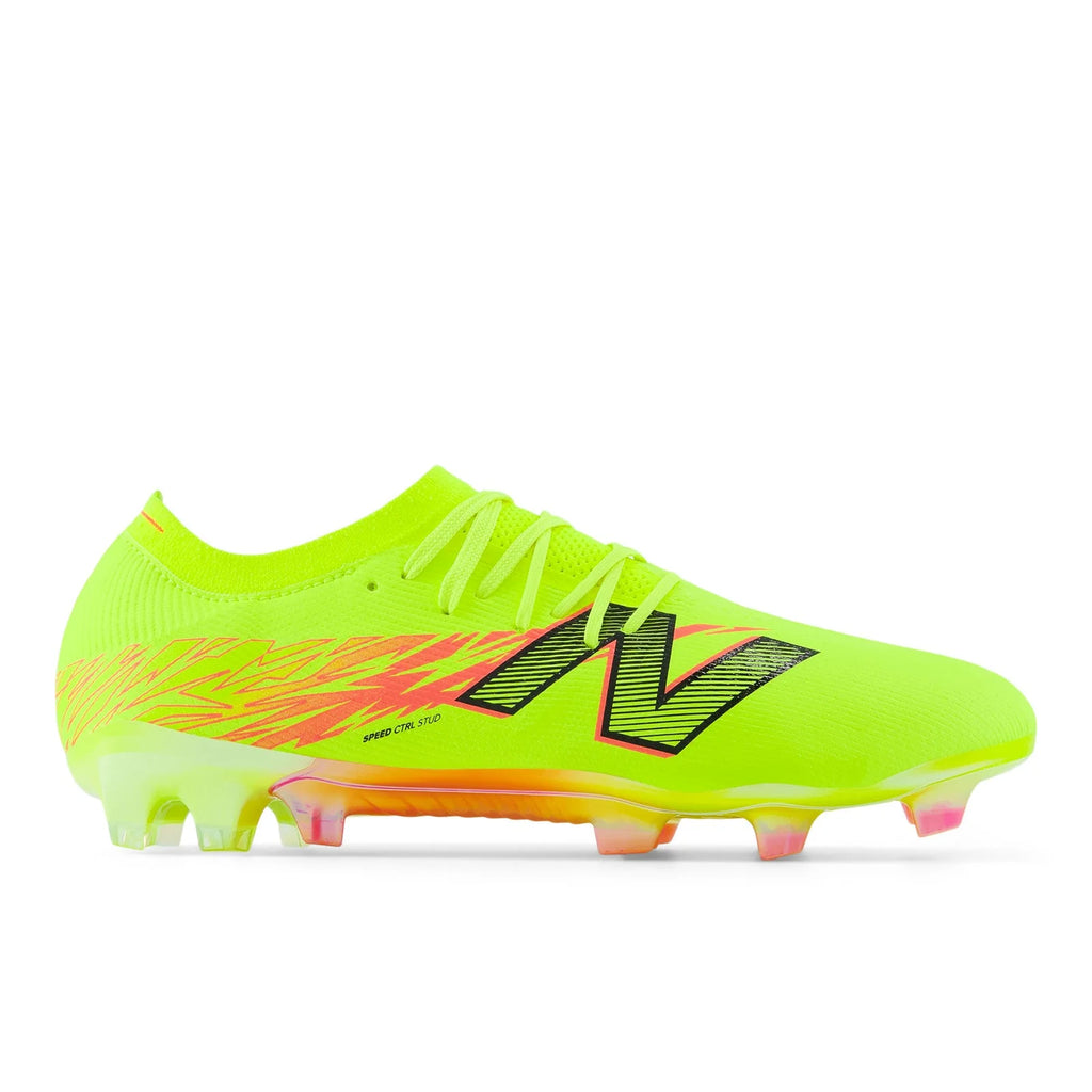 New Balance Furon V8 Elite FG Firm Ground Soccer Cleats Hi lite with Energy Red