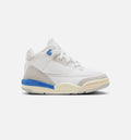 Air Jordan 3 Retro Lucky Shorts Infant Toddler Lifestyle Shoe Summit White Hydrogen Blue Legend Blue