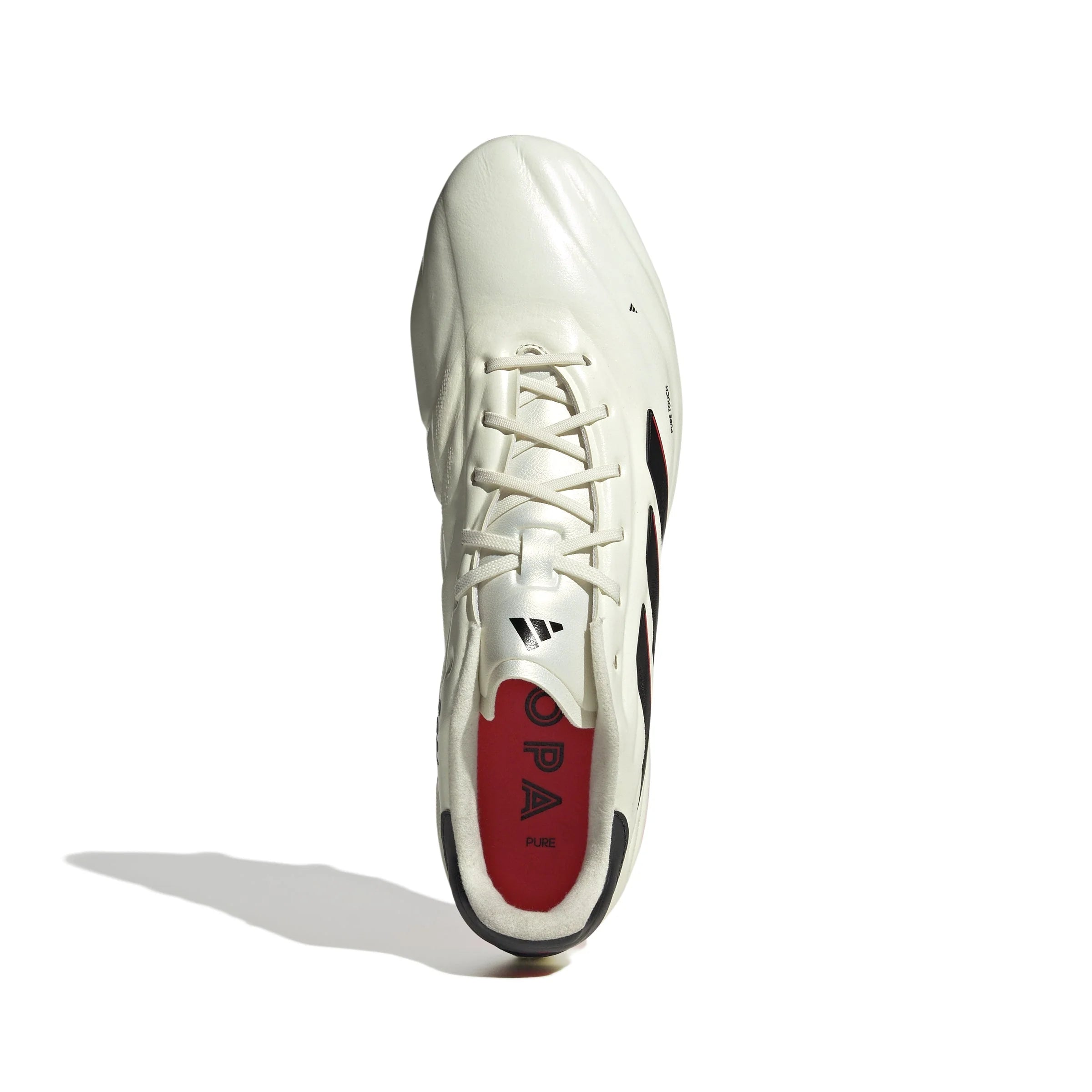 adidas Copa Pure 2 Elite FG Firm Ground Soccer Cleats Ivory Black Solar Red