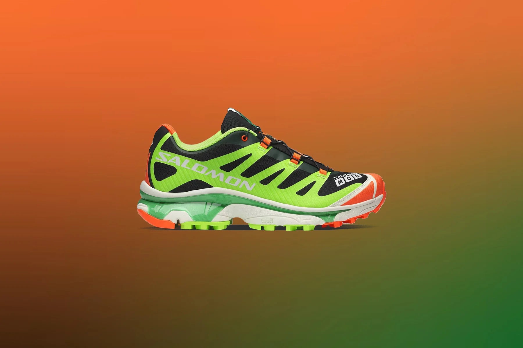 Salomon x Feid XT 4 OG Ferxxocalipsis Black Green Gecko Shocking Orange